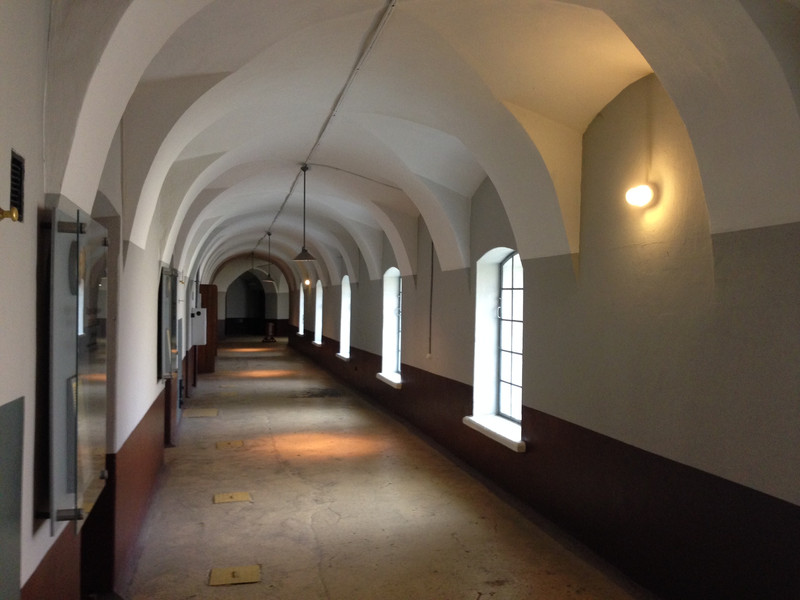 The prison corridors
