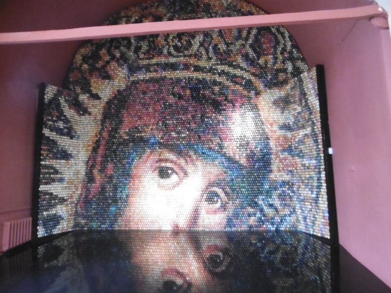 Image made from 1500 painted eggs in St Sophia's