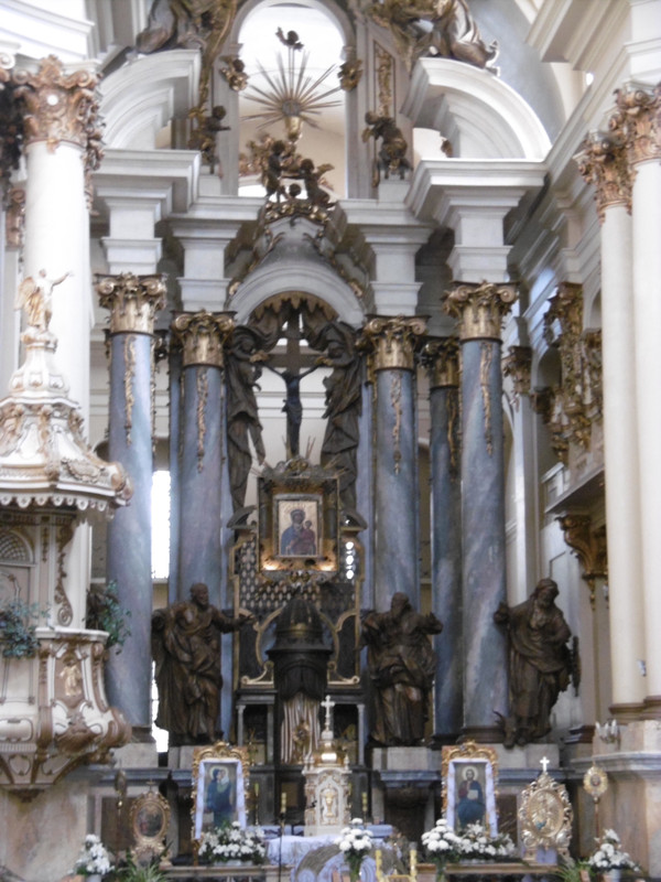 Inside Baroque Catholic Church