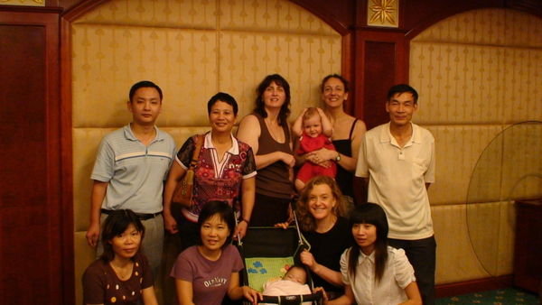 The Yang Dong orphanage staff and the Guangdong Girls (and boy) at lunch