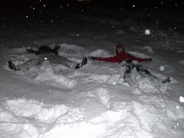 Our first snow angels