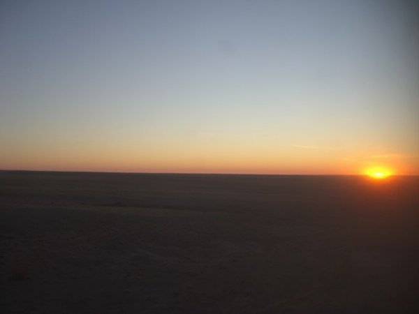 Sunrise over the Gobi Desert