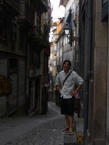Walking the small streets of Porto