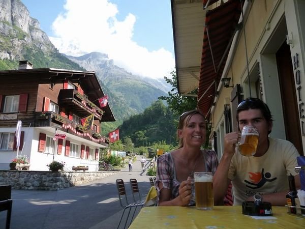 Beers under the Swiss Alps
