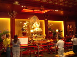 Inside temple in Chinatown
