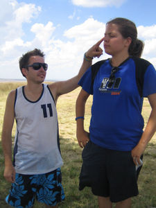 Liam and Brigid after lunch near Mara River