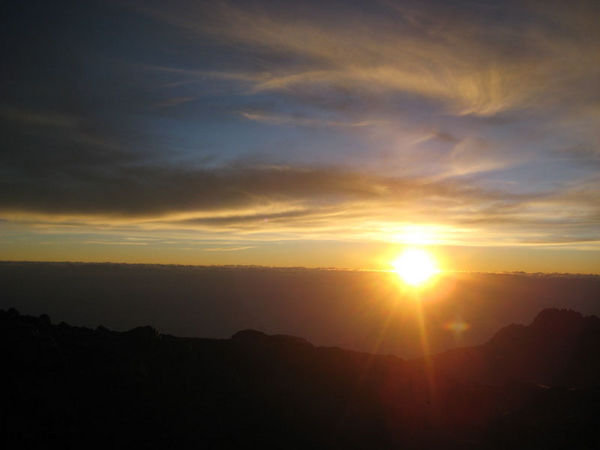 Sunrise from the summit - 6am on day 6