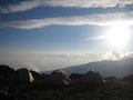 View from Shira Camp as the sun went down