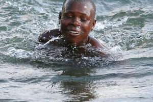 Local boy swimming