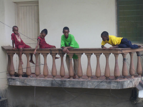 Kilifi kids on a balcony