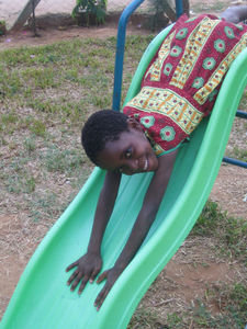 Selina on the slide