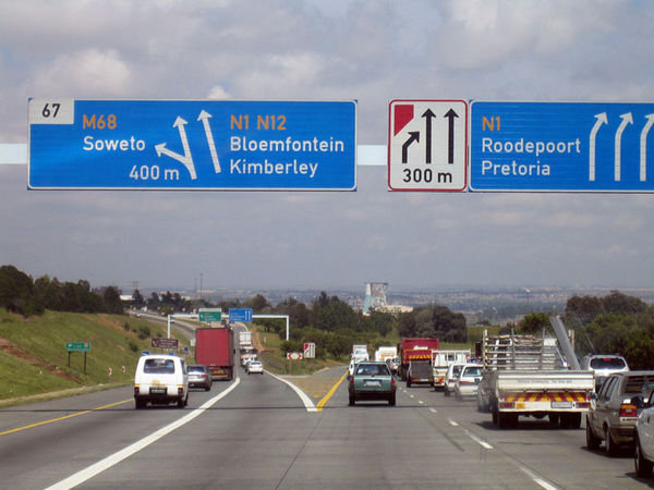 Highway sign to Soweto