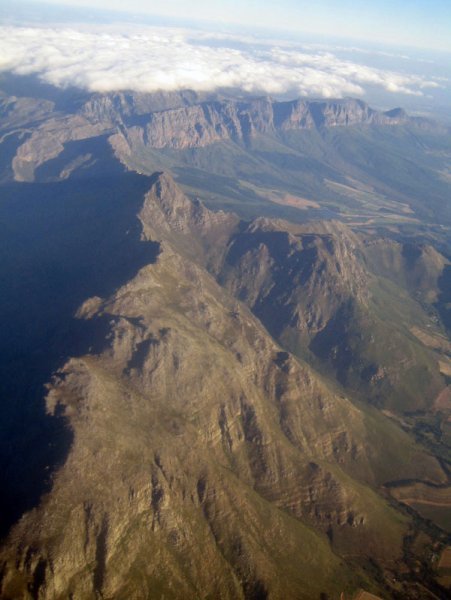 Mountains of western South Africa from the air
