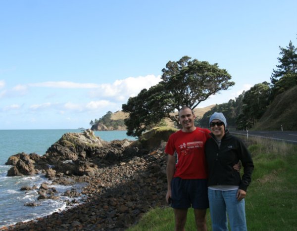 Justin and I on the coast - Coromandel Peninsula
