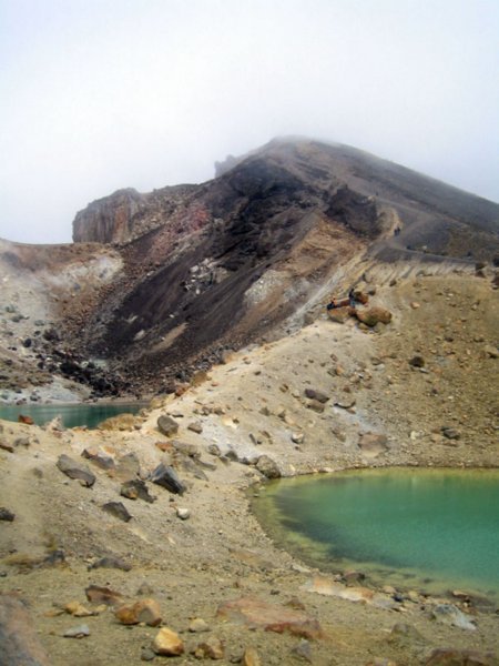 Tongariro Crossing descent and the Emerald Lakes