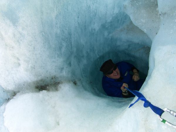 Paul in an ice-cave