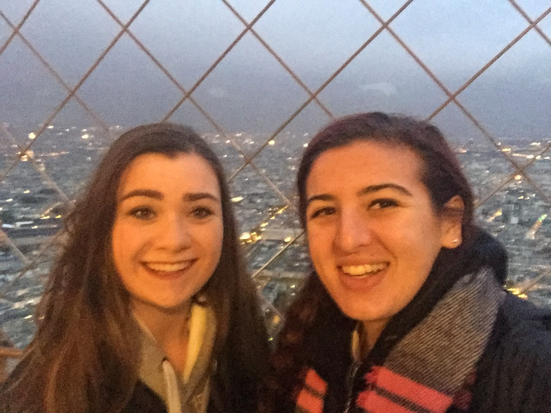 Bridget and I on the Eiffel Tower