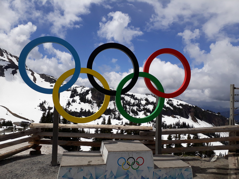 Olympic rings on Whistler Mountain 