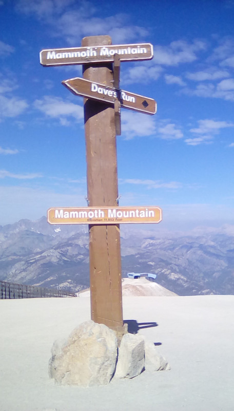 On top of Mammoth Mountain