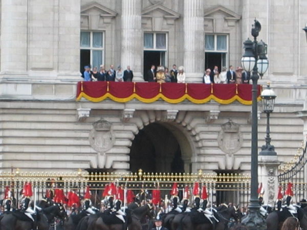 The Royals out on the balcony