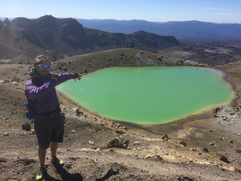 Emerald lakes (1730m) Un lac bien acide et sentant bien l'oeuf!