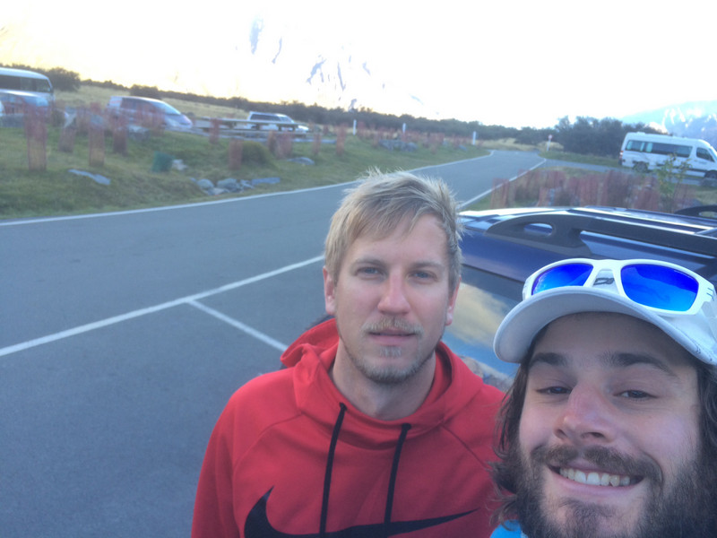 Selfi(sh) avec Serge à Tasman Glacier Carpark 