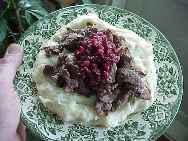 Carne de reno -plato muy tipico