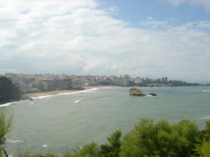 The view back over Biarritz