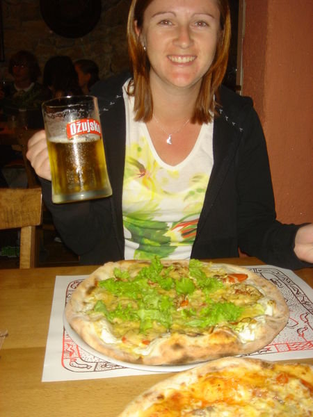 How's that for a pizza and a beer