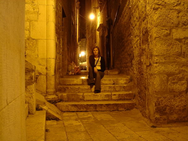 Walking through the old streets at night was beautiful