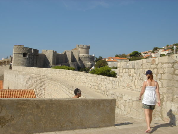 Along the back section of the city walls
