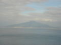 In the distance the city of Naples at the base of Mt Vesuvius