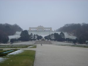 Walking in the gardens of the Schonbrunn Palace