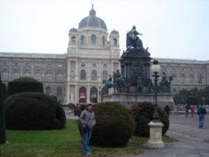 In front of the Museum Quarter of Vienna
