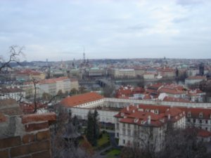 Looking out over Prague
