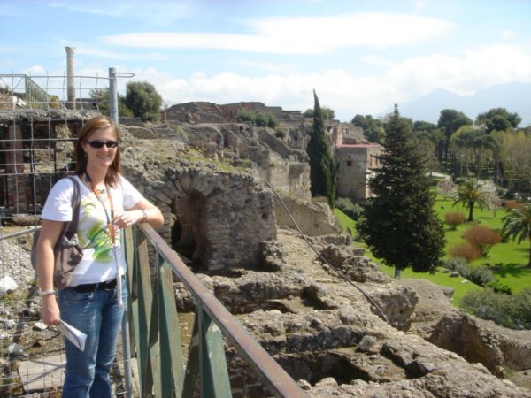 Ange and the ruins of Pompeii