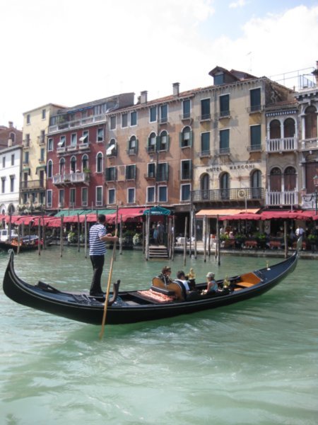 The iconic gondolas of Venice