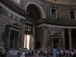 The ornate walls of the Pantheon