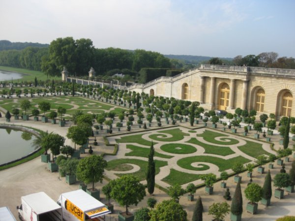 The manicured gardens near the Orangery