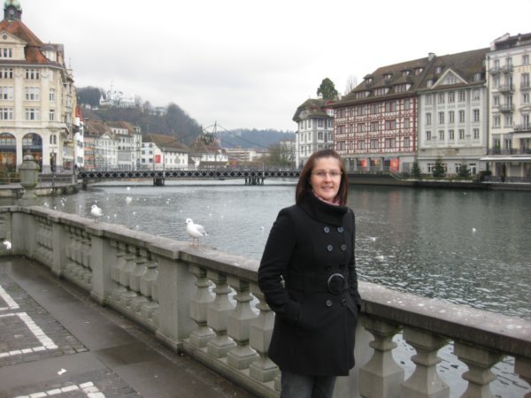 Walking along the waterfront in Lucerne