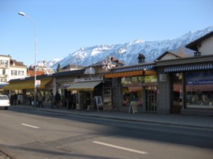 The view along the main street of Interlaken