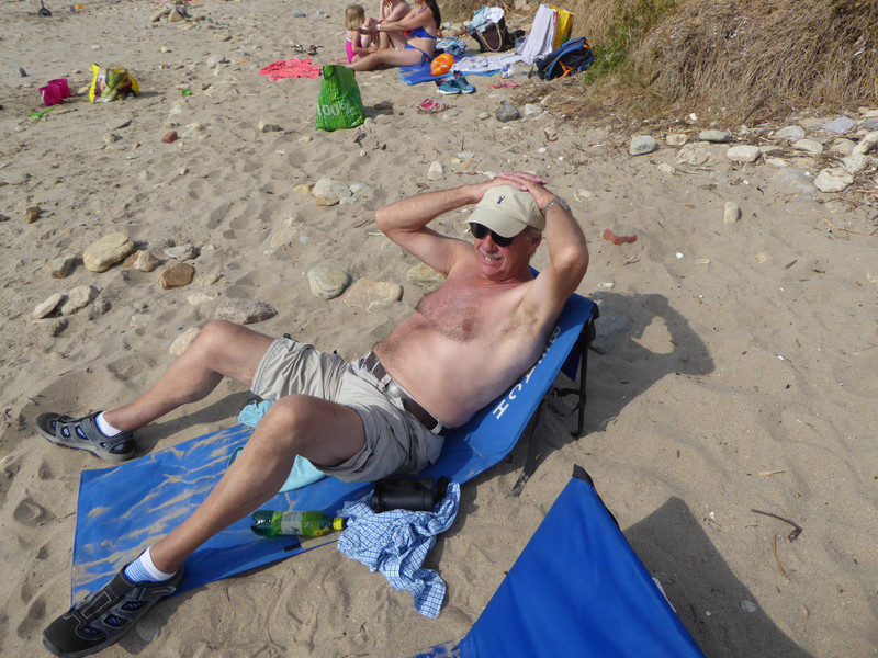 Simon enjoying beach at Wimeraux