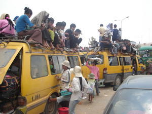 What do you call a mini bus in Cambodia with nobody on the roof?