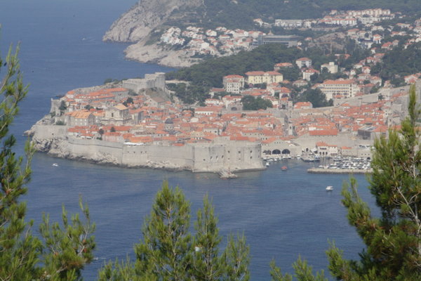 Dubrovnik old town from above