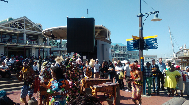 African entertainment at the waterfront