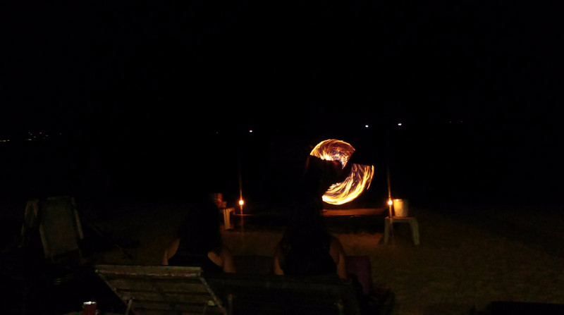 Fireworks display at rich resort, Lamai beach 
