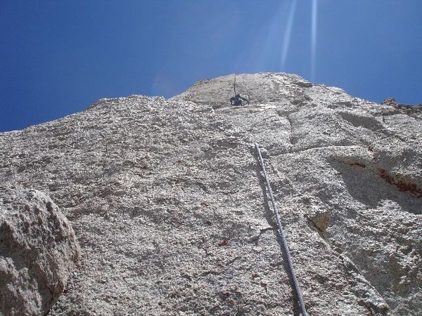 Splitter crack climbing