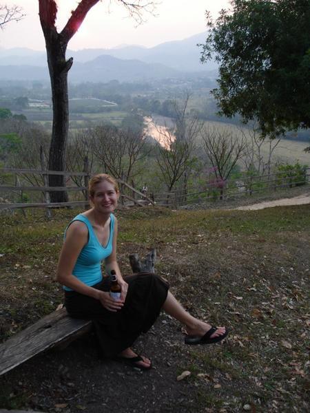 Amy enjoys her last sunset in Honduras