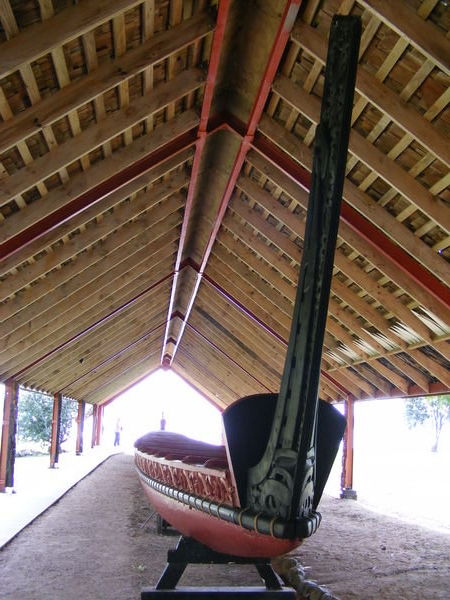 Mouri canoe at Waitangi