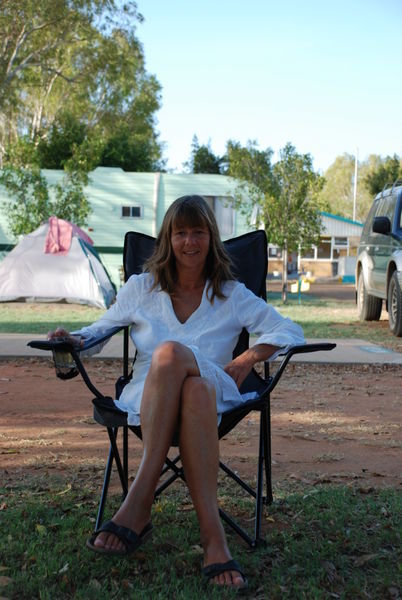 Claire relaxing at Carnarvon